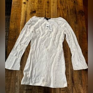 French Connection Cream Women's Tunic Top BLOUSE or mini dress size 6 NWT